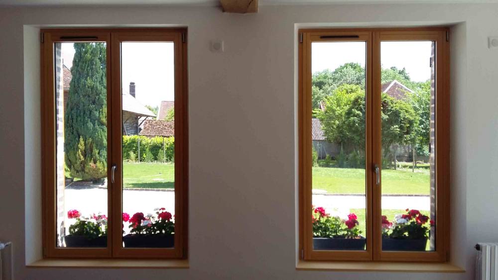 13a.Fenêtres bois -alu vue intérieur à Culoison