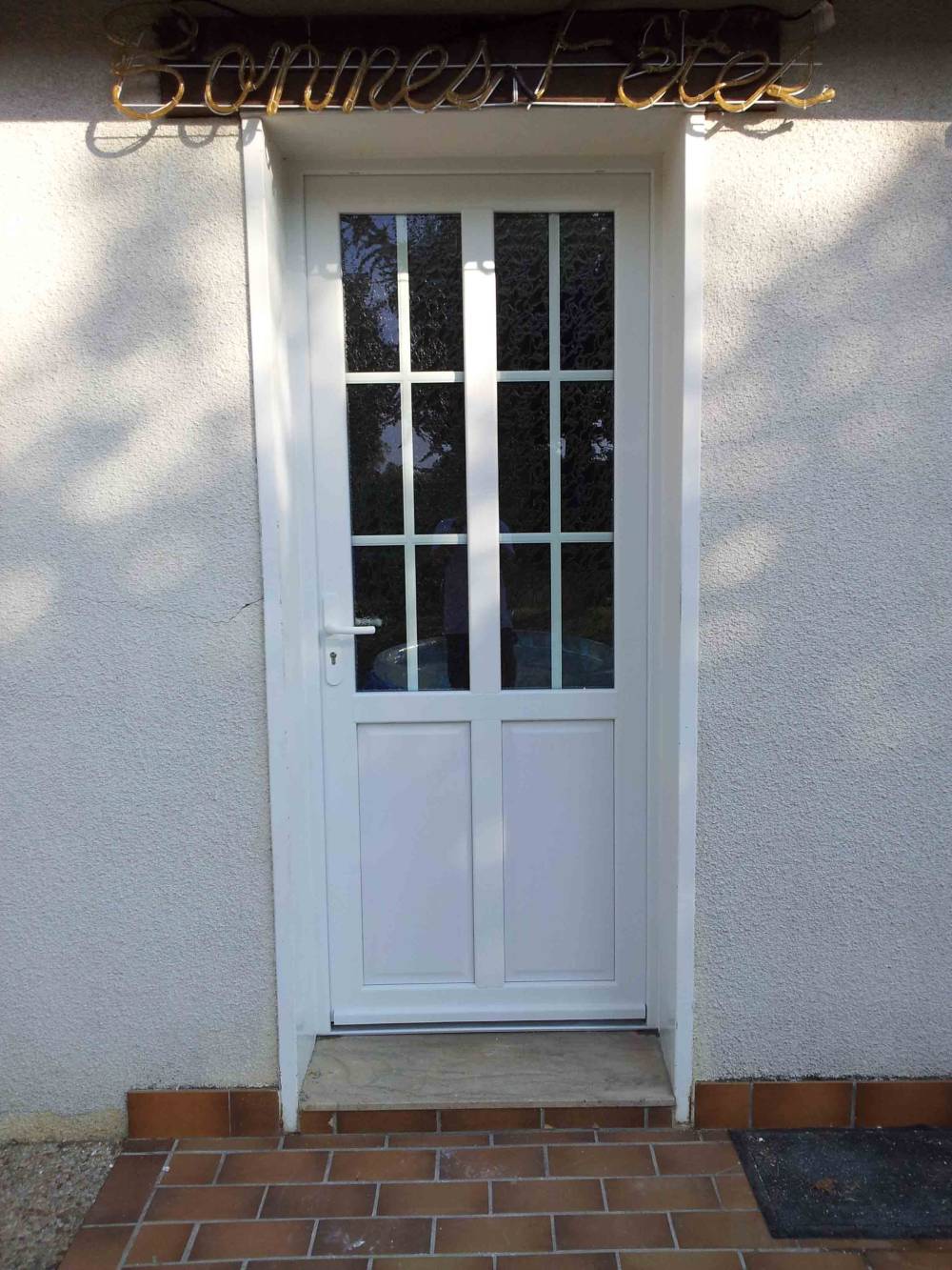 64.Porte d'entrée en PVC blanc (2)