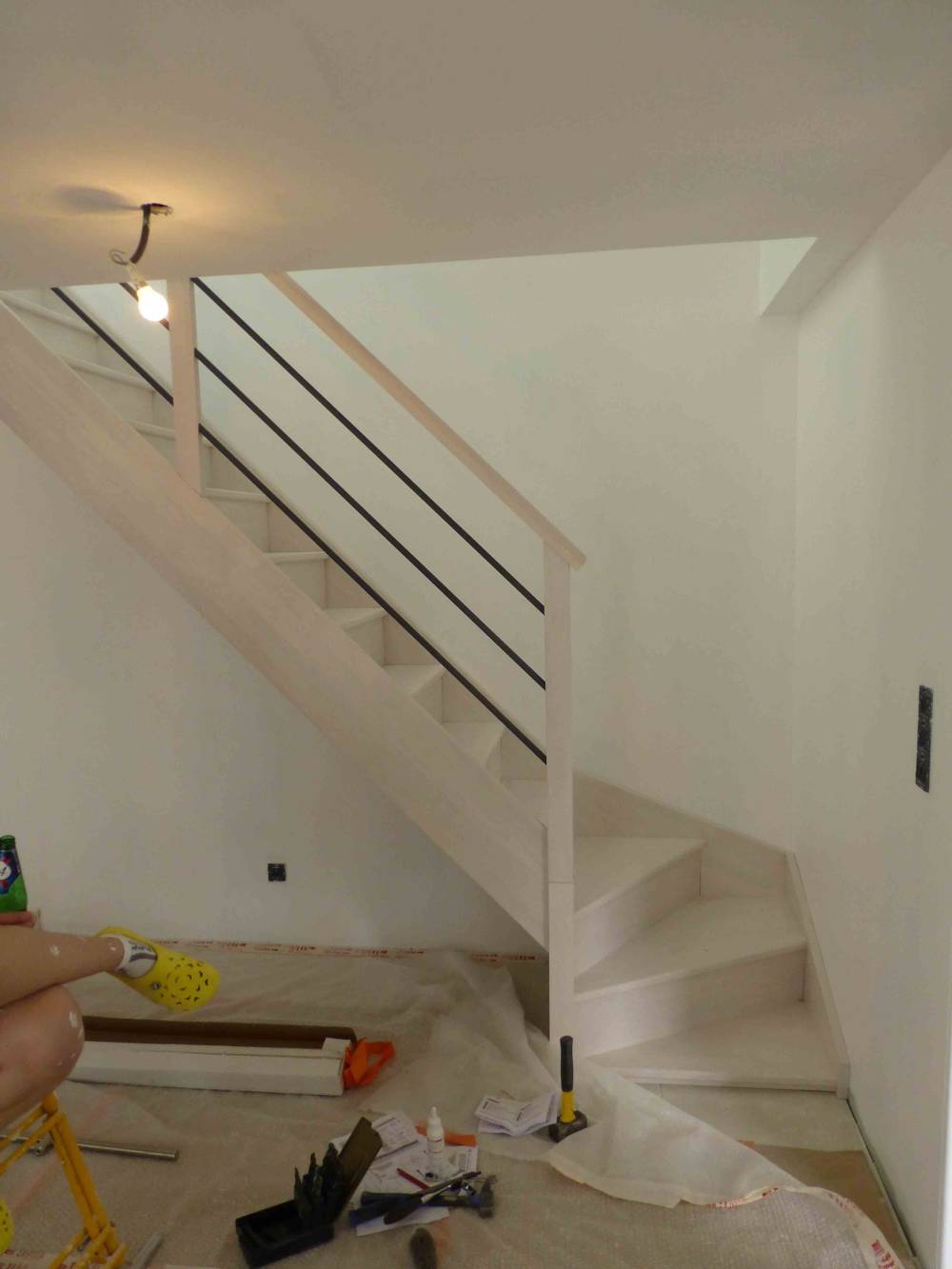 67.Escalier industriel finition blanchi